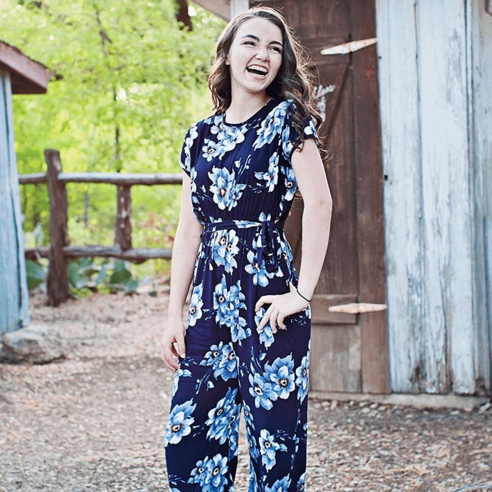 Madison Jumper - navy and gray
